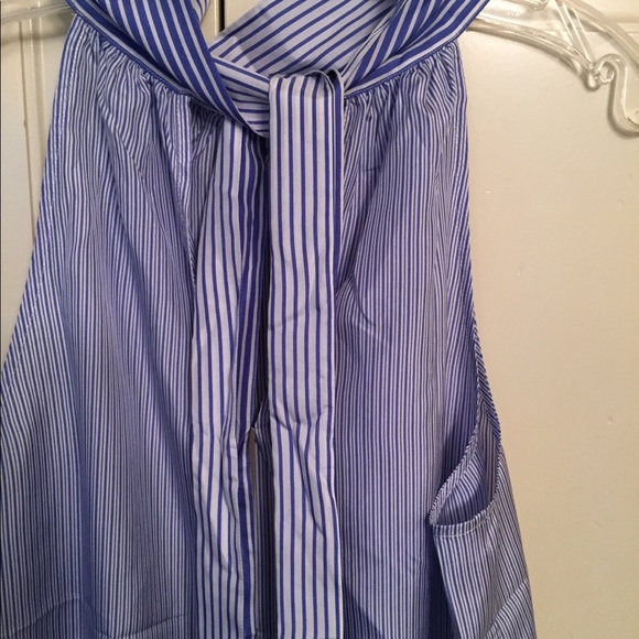 Silk halter in blue/white stripe. Sexy new JCrew - Picture 2 of 2